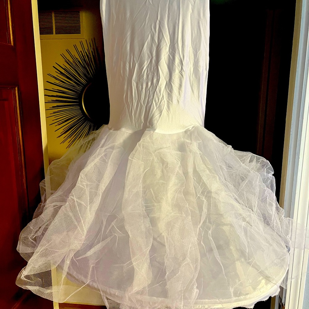 Trumpet Style Wedding Gown slip. Designed for a mermaid dress flare bottom
